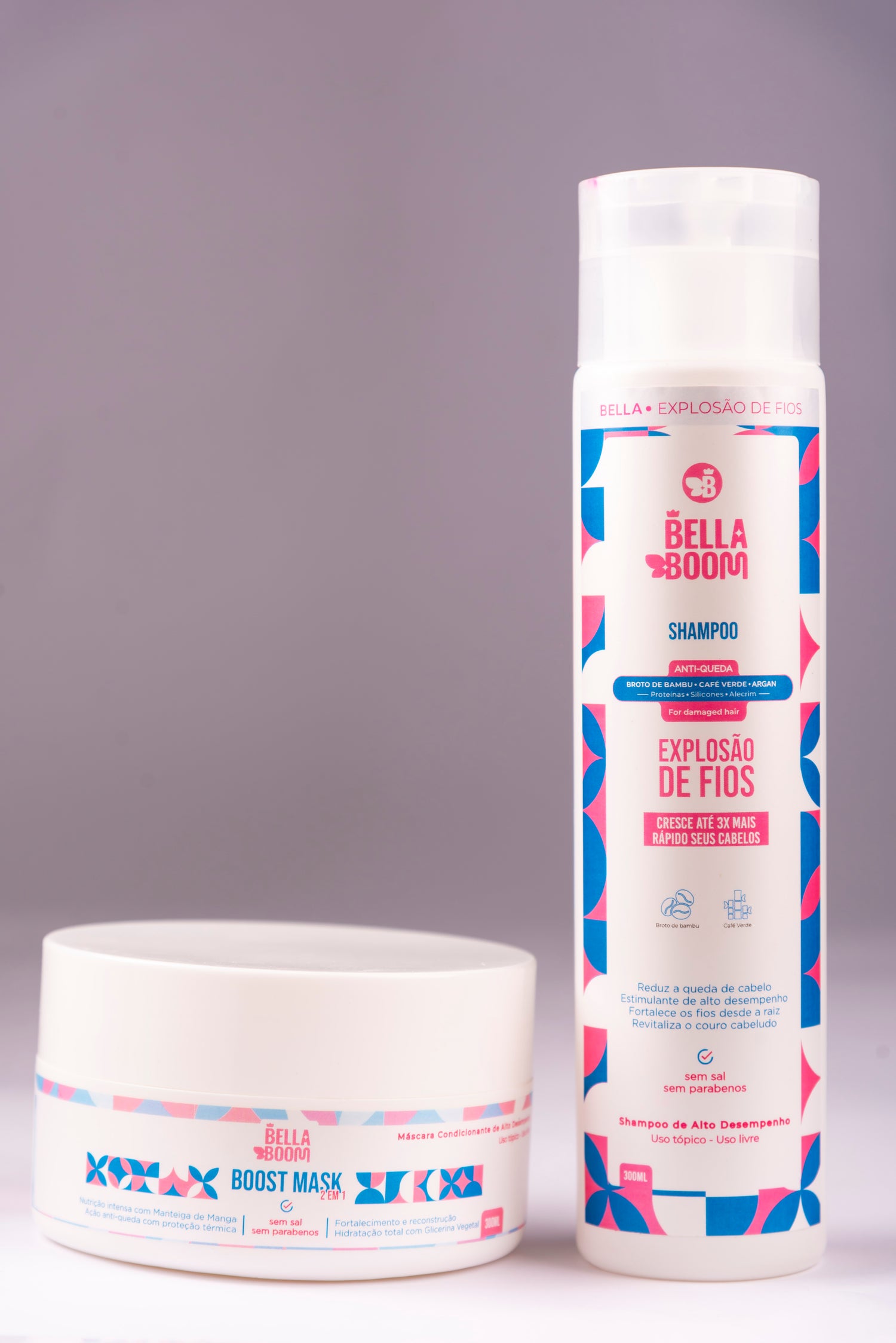 Kit Tratamento Capilar - Shampoo Explosão de Fios + Boost Mask 2em1