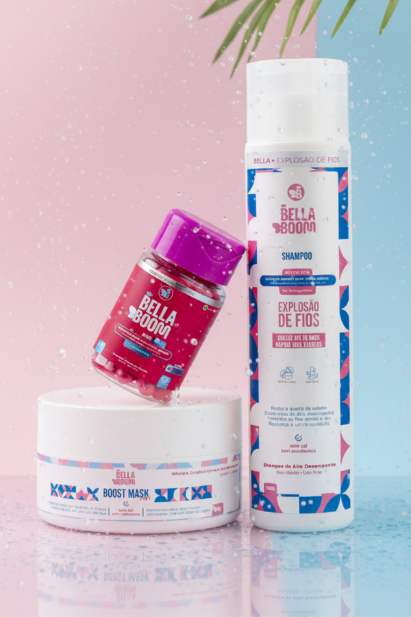 Trio Explosão de Beleza - BellaBoom + Shampoo Explosão de Fios + Boost Mask